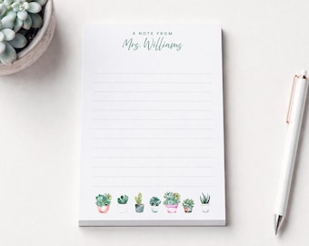 Bloc de notas con motivos de plantas / Regalo personalizado para amantes de las plantas, decoración botánica para el escritorio