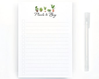 To Do List Notepad for Plant Lovers, Potted Houseplants Notepad