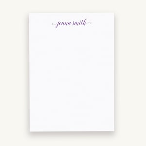 Swash Script Custom Notepad { Stationary with Custom Name, Personalised Gift for Her, Stocking Stuffer, Minimalist, Elegant }