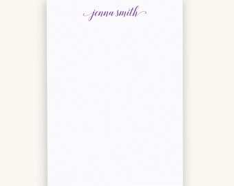 Personalized Swash Script Notepad