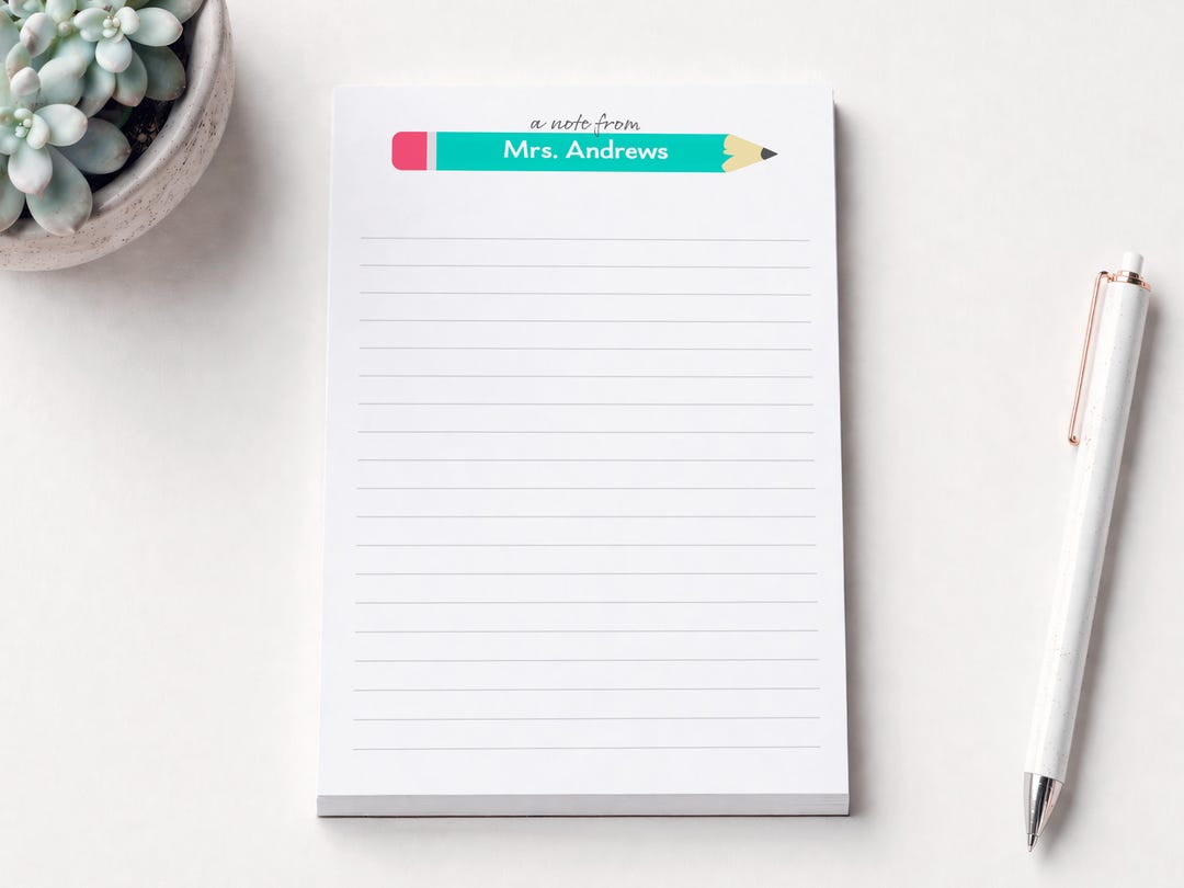 Personalized Teacher Notepad – End of Year Gifts Personalized Teacher's ...
