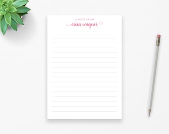 Bloc de notas grande para caligrafía en minúsculas / 8.5 x 11 pulgadas / Tamaño carta