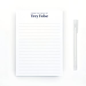 Personalized Notepad, From the Desk of Notepad, Professional Writing Pad, Custom Office Co Worker Gift Notepad