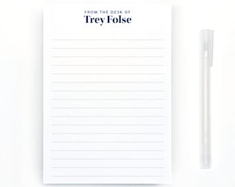 Personalized Notepad, From the Desk of Notepad, Professional Writing Pad, Custom Office Co Worker Gift Notepad