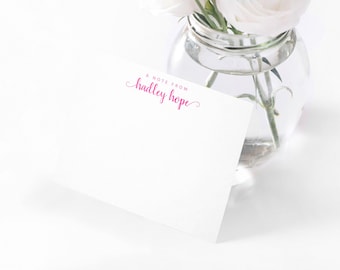 Calligraphy Script Note Cards | Personalized a Note from Stationery Gift | 300gsm A2 with Envelopes