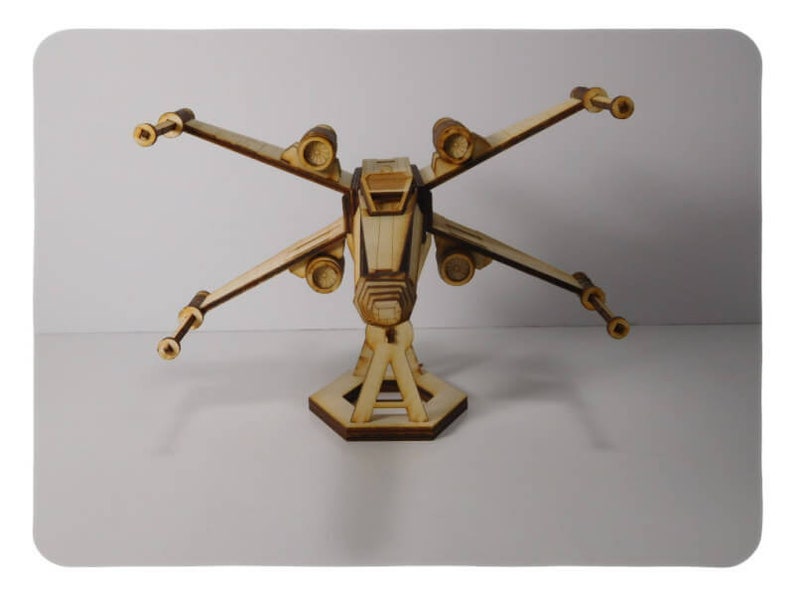 Star Wars X Wing Fighter Wood Model Kit Laser Cut The Best Etsy