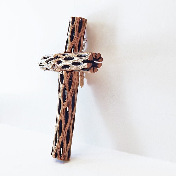 8" Cholla Cactus Wood Cross