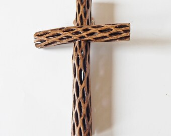 8 Inch Cholla Cactus Wood Cross