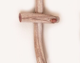 19 3/4" Cedar Wood  Wire Brushed Cross