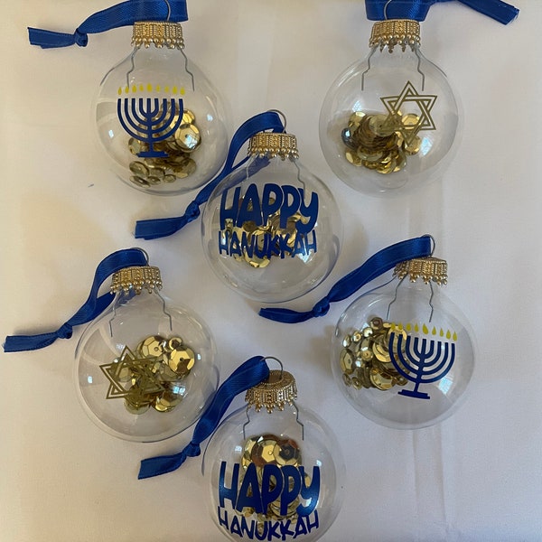 Hanukkah ornaments set of 6
