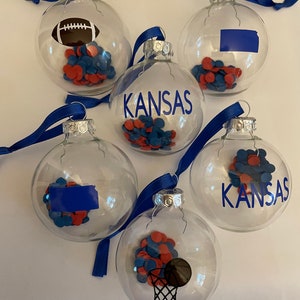 Kansas inspired ornaments set of 6