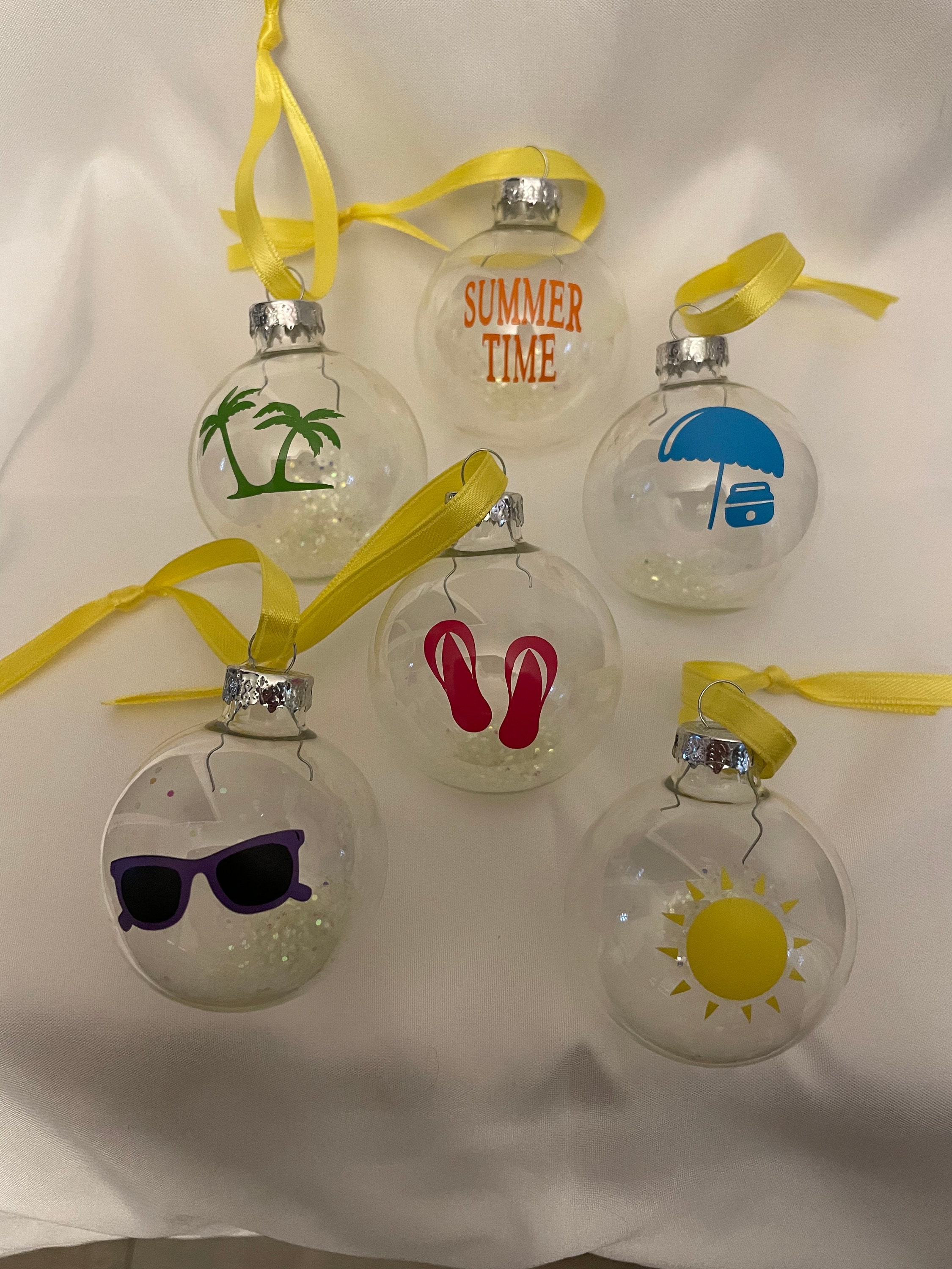 Summertime Ornaments Set of 6 Etsy UK