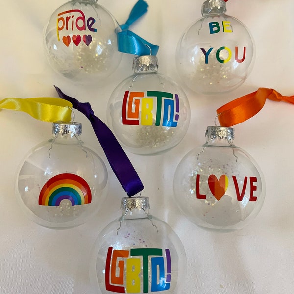 Pride LGBTQ ornaments set of 6