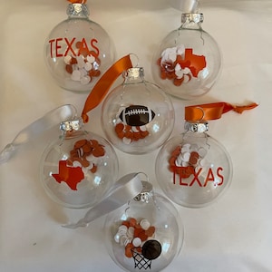Texas inspired ornaments set of 6