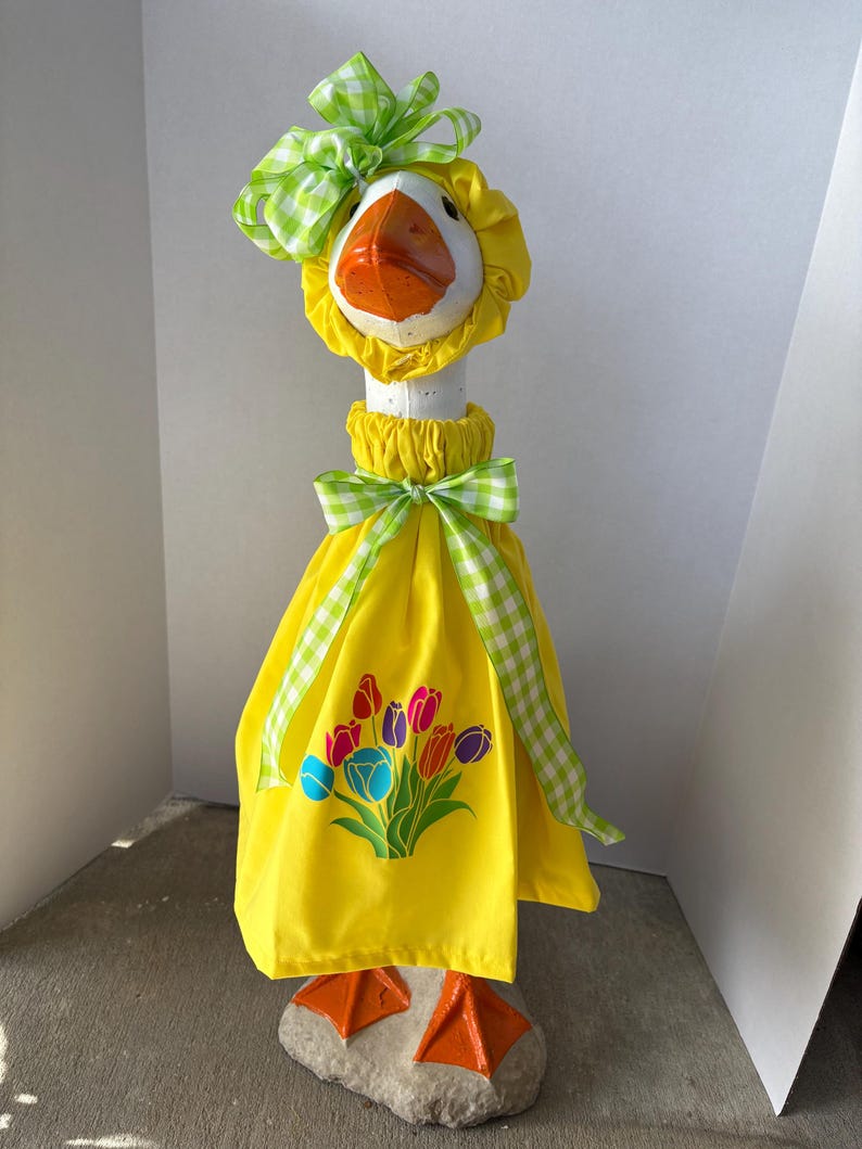 Ducks Aop Ls Dress - Yellow