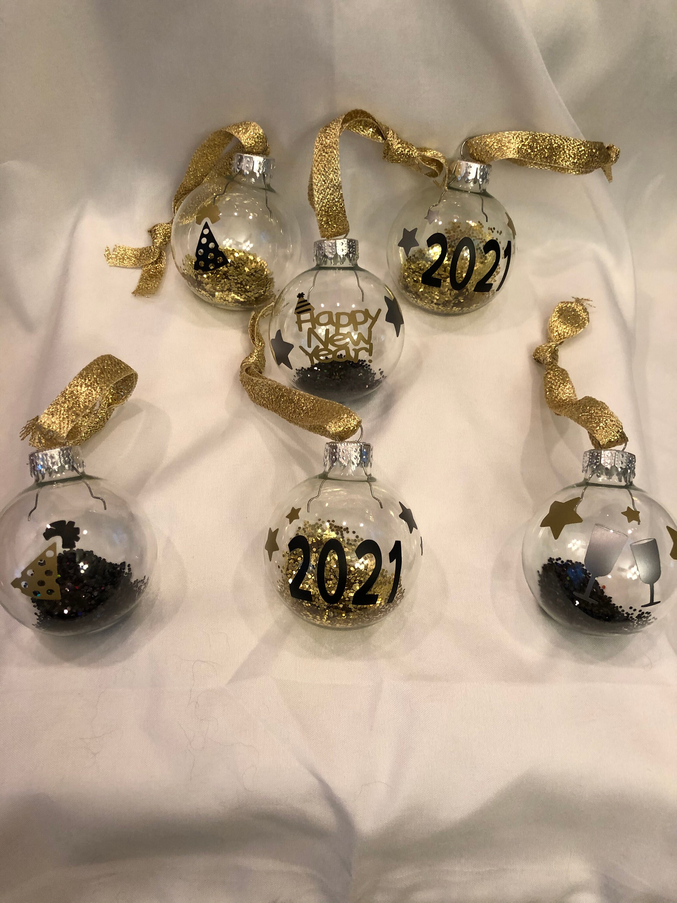 Happy New Year 2021 Ornaments Set Of 6 Etsy Happy New Year 2021 Ornaments Set Of 6 Etsy
