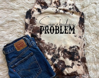 Camiseta sin mangas desteñida con efecto desteñido