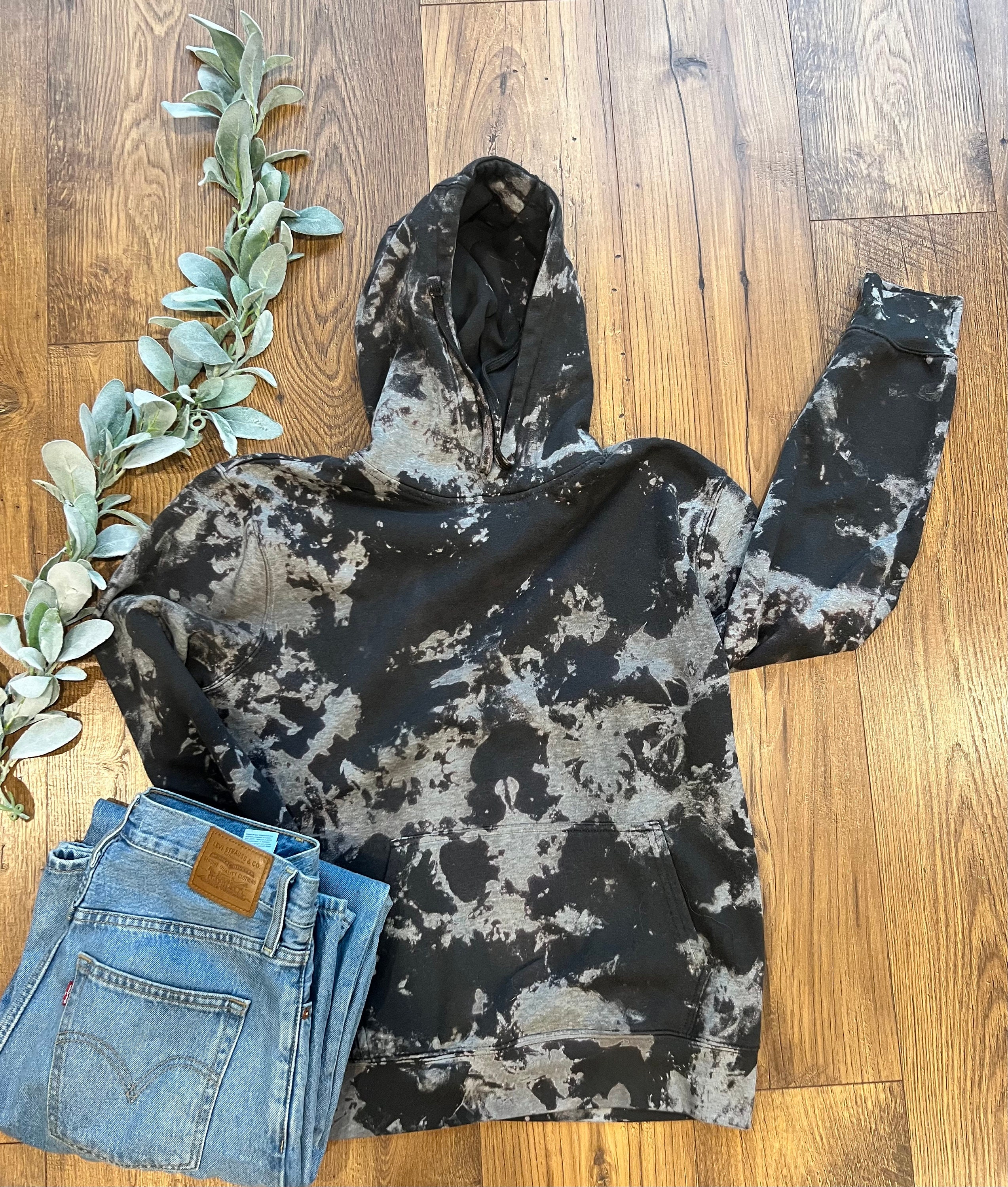 Reverse Tie Dye Acid Wash Hoodies Custom Vintage Hoodie Acid Wash ...