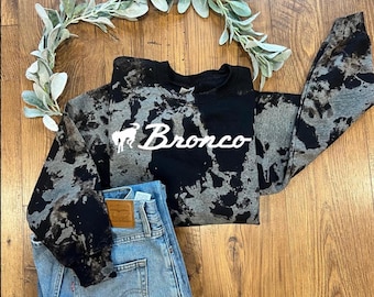 Bleached Sweatshirt, Retro Shirt, American Car Shirt, Retro Outdoors, Reverse tie dye, gift for friend, Hand Bleached