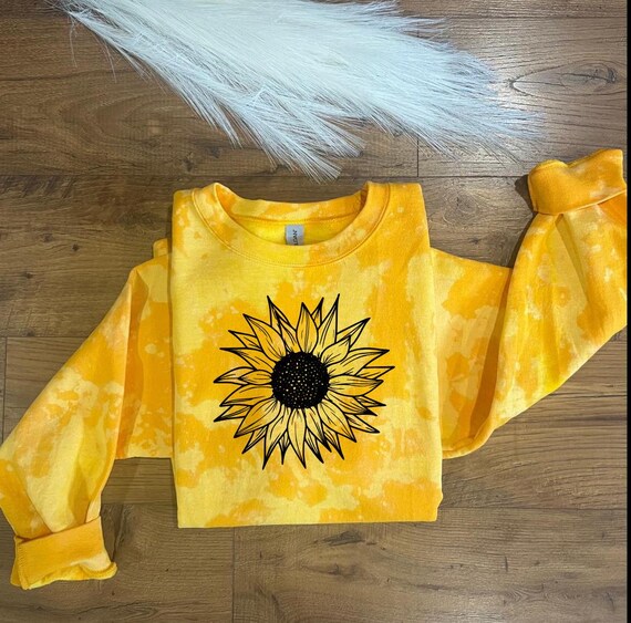 yellow tie dye sweatshirt