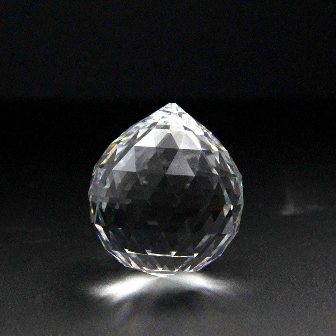 Chandelier Lead Crystal Ball Prism Pendant Drop Faceted Cut Etsy