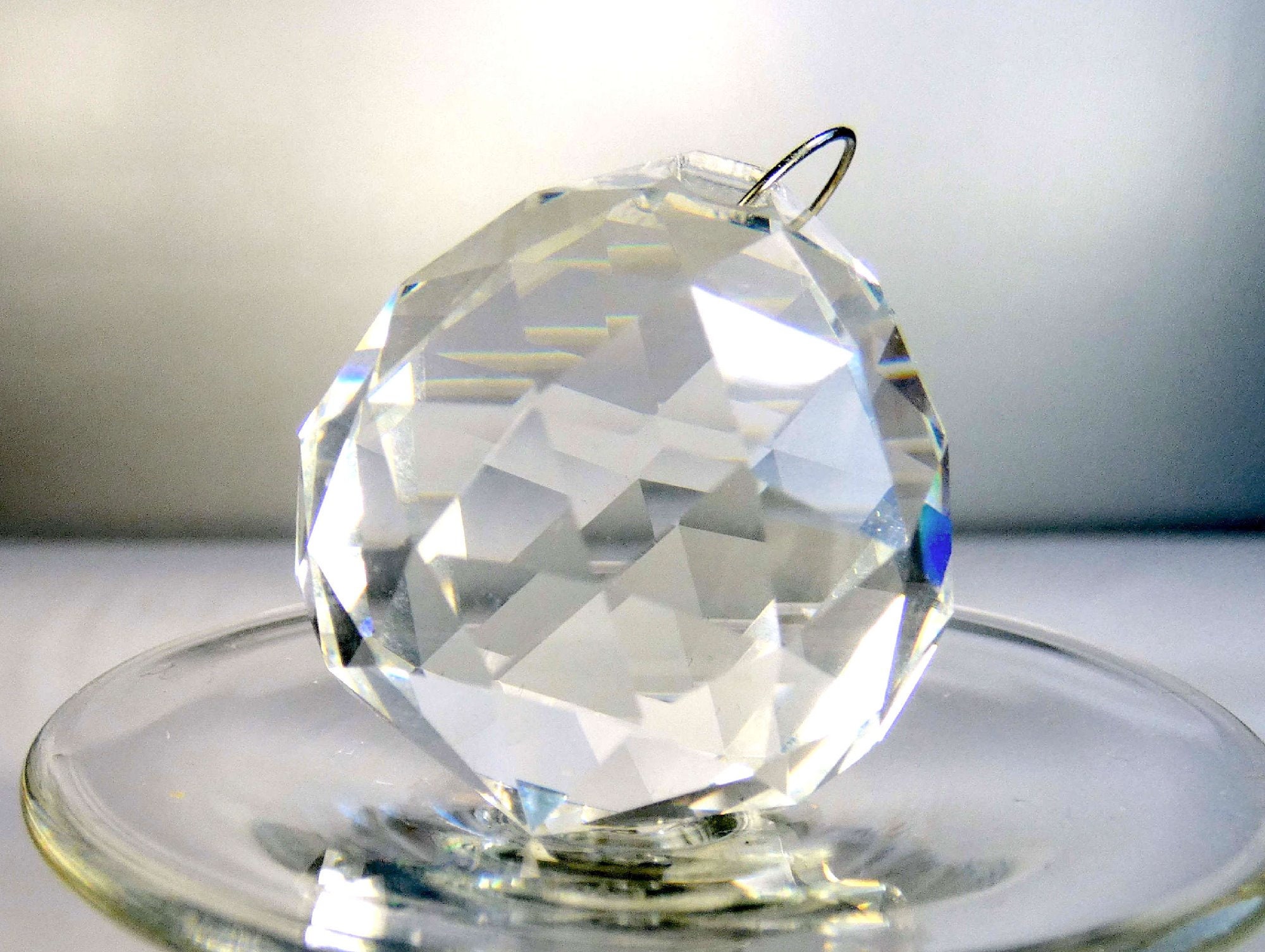 Chandelier Lead Crystal Ball Prism Pendant Drop Faceted Cut Etsy