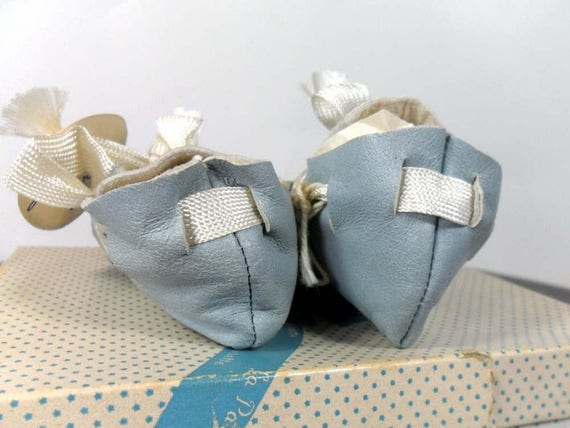 Vintage Baby Shoes Baby Moccasins Genuine Leather… - image 4