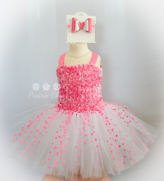 toddler Valentine/'s Day Tutu /& crochet fuzzy Top Valentines Day Outfit 2-3 yrs