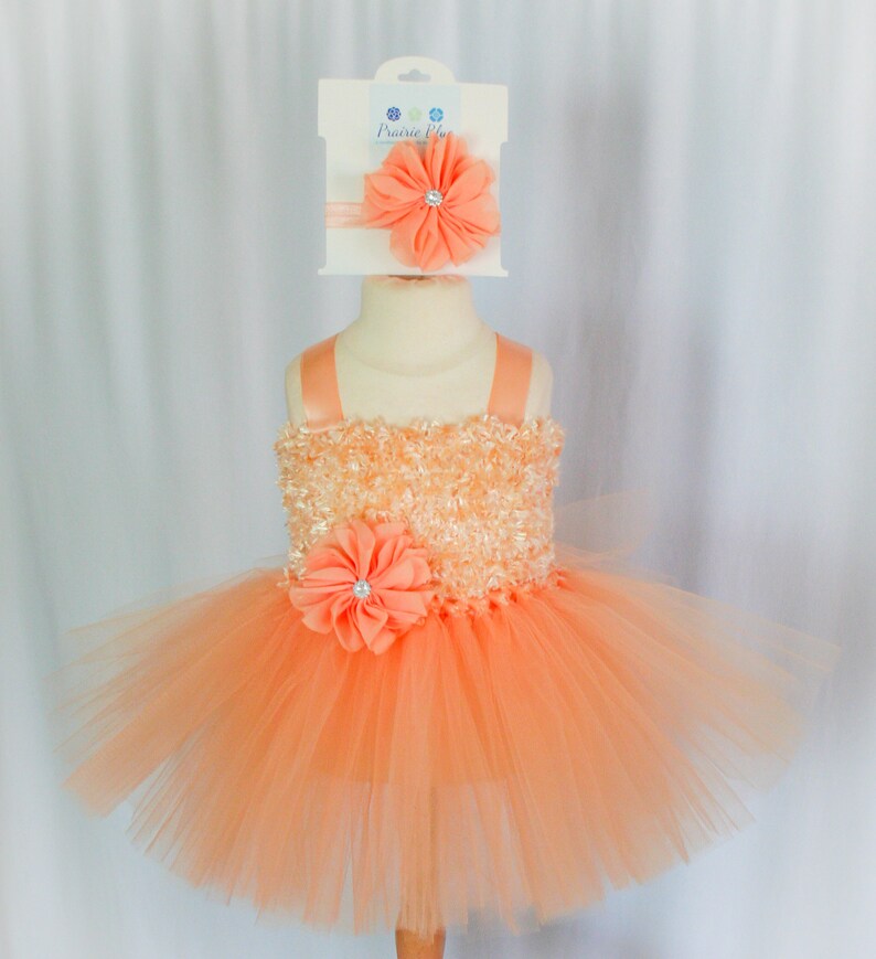 Chenille Top Peach Easter Tutu Dress Baby Etsy