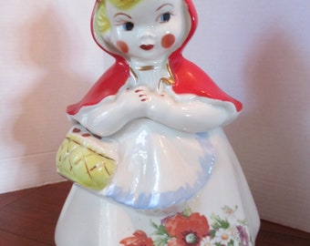 Vintage HULL Little Red Riding Hood cookie jar