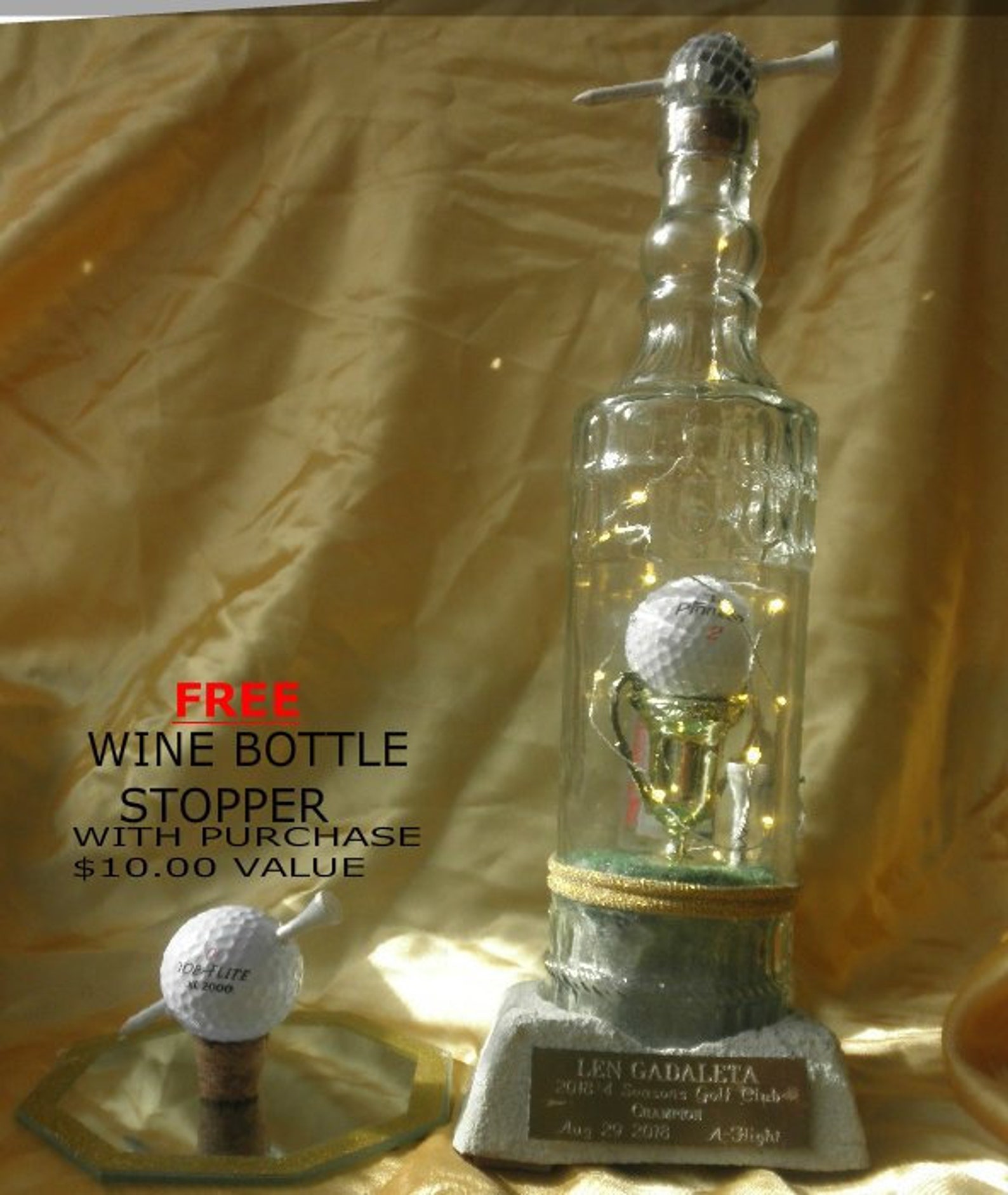 HOLE in ONE TROPHY Custom Made for You .decorative Bottle Etsy