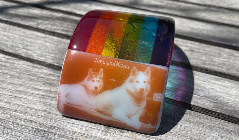 Pet Memorial Photo and Paws Rainbow Bridge Personalized Fused image 6