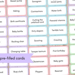 Baby Shower Charades, 48 Baby Themed Charades Cards, 12 Blank Cards Included, Coed Baby Shower Game, Charades for Baby Shower or Sprinkle