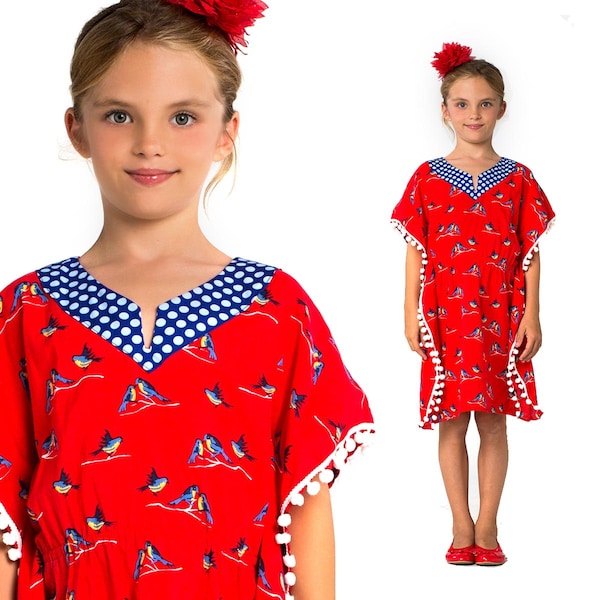 Girls Kaftan Pattern PDF, Dress Pattern, Childrens Sewing Pattern, Girls Sewing Pattern, Coverup Pattern,  Top Pattern, KAFTAN