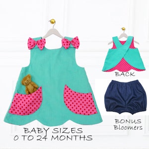 Baby Girls Sewing Pattern pdf, Baby Sewing Pattern pdf, Toddler Pattern, Childrens Sewing Pattern, Baby Cothing Sewing Pattern, SCANLAN