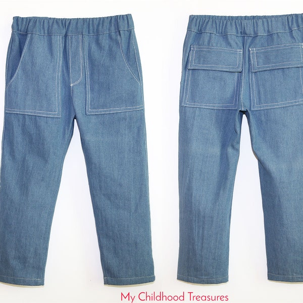Pants Pattern, Boys Sewing Pattern pdf, Boys Pants Pattern, Pants Sewing Pattern, PDF Sewing Pattern, NATHAN PANTS