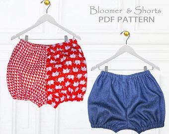 Girls Sewing Pattern pdf, Bloomer Pattern, Shorts Pattern, Childrens Sewing Pattern pdf, Girls Shorts, Pants Pattern, GIRLS BLOOMERS