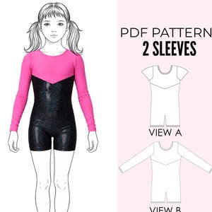 Unitard pattern, gymnastics pattern, dance leotard pattern, dance costume, gymnastics leotard girls pattern PDF, UNITARD#1