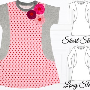 Girls Dress patterns PDF, Tshirt Dress Pattern, Childrens Sewing Pattern pdf, Knit Fabric Pattern, Little Girls Dress Patterns PDF, AMY