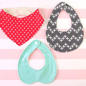 Baby Sewing Pattern, Baby Bib Pattern, Bandana Bib Pattern, Bib Patterns, Bib Pattern, Bib sewing pattern, PDF Sewing Pattern, DROOL BIBS