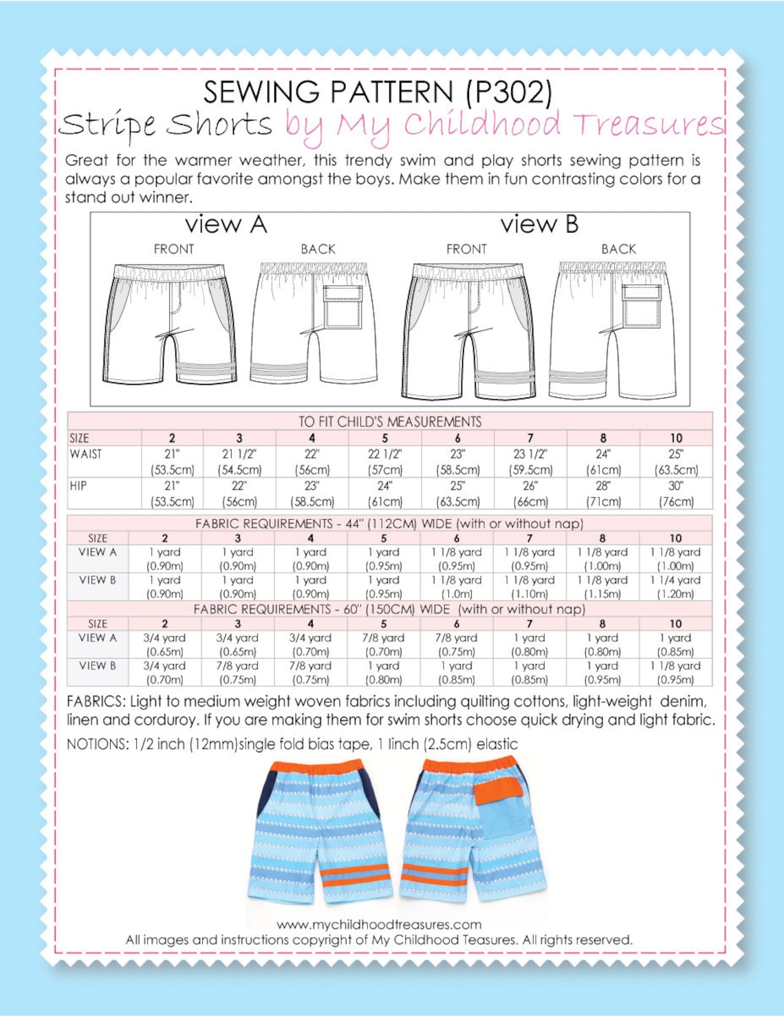 Shorts Pattern Boys Shorts Pattern Swim Shorts Pattern Pdf Etsy