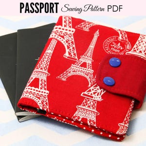 Patroon paspoortomslag, patroon paspoorthouder, naaipatroon pdf, naaipatroon portemonnee, naaipatroon clutch, PASPOORTENPATROON (B903)
