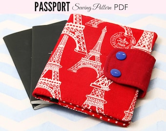 Passport Cover Pattern, Passport Holder Pattern, Sewing Pattern PDF, Purse sewing pattern, Clutch sewing pattern, PASSPORT PATTERN (B903)