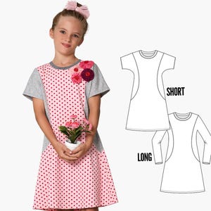 Girls Dress Pattern, Tunic Pattern pdf, Tween Dress Pattern, Teenage Dress Pattern, Girls Sewing Pattern PDF,  AMY TWEEN (D113-L)