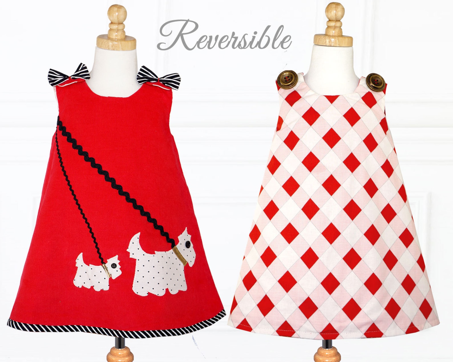 Childrens Sewing Patterns Girls Dress Pattern PDF Reversible Etsy