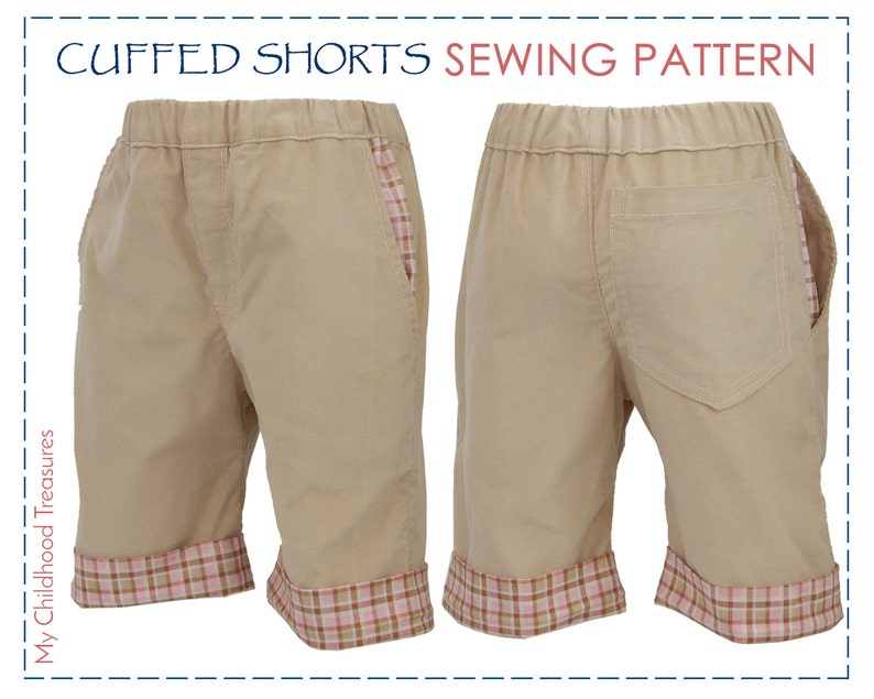 Boys SHORTS Pattern Pdf Boys Pattern Girls Shorts Pattern Etsy