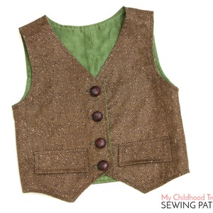 Vest Pattern, Boys VEST pattern, Toddler Vest Pattern, Girls Vest Pattern, Vest Sewing Pattern, Waistcoat Pattern, Simple Vest Pattern, PDF image 2