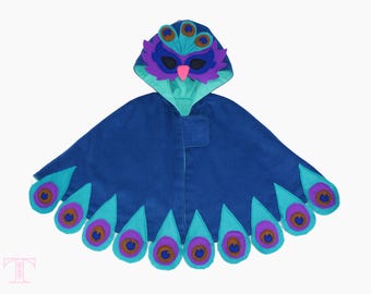 Cape Pattern, Childrens Cape Sewing Pattern pdf, Hooded Cape Pattern Child,  Halloween Pattern, Costume Pattern, Kids Cape Pattern, PEACOCK