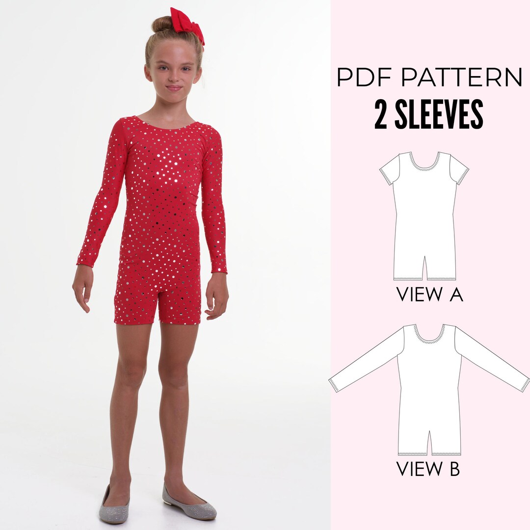 Gymnastics Leotard Pattern, Dance Sewing Pattern, Unitard Sewing ...