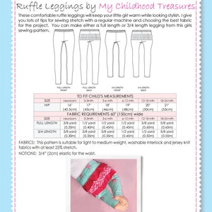 Baby Leggings Pattern, Baby Sewing Pattern Pdf, Baby Pants Pattern ...